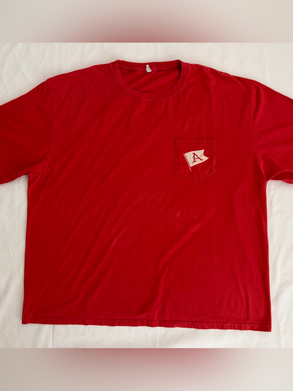Razorbacks Arkansas Men's Red Pocket Tee 2XL. T080
